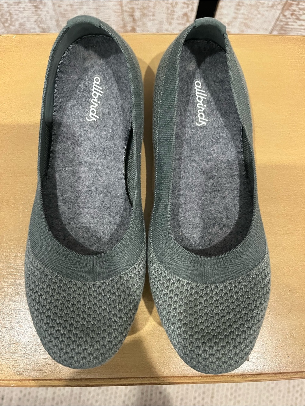 allbirds Women's Knit Ballet Flats in Olive Sz 6